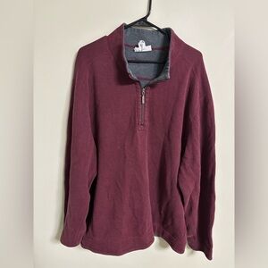 Tommy Bahama Flipshore Burgundy Gray Reversible Sweater Pullover Size XXL